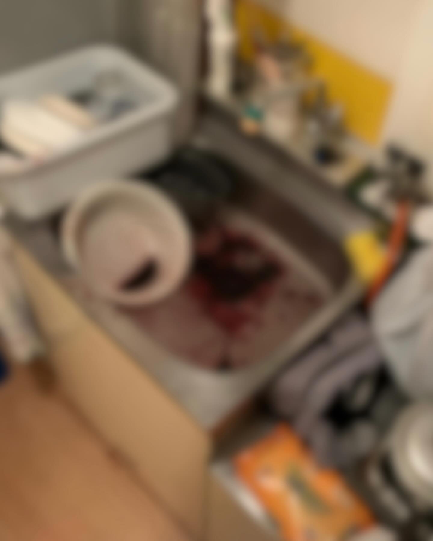 姫路市今宿の特殊清掃で吐血跡が残っていたキッチンシンク
